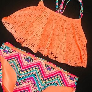 Wonder Nation Girls 2-Piece Bikini Size 14-16